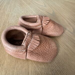 Freshly Picked Brown Leather Kids Moccasins